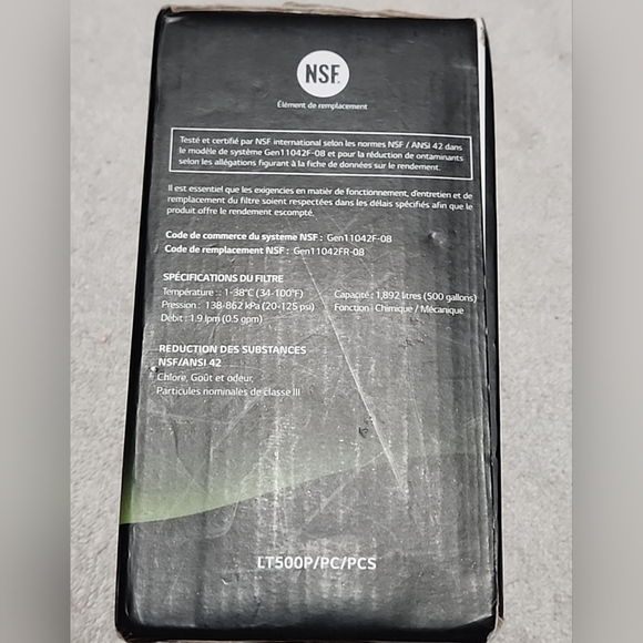 LG LT500P/PC/PCS 6 Month 500 Gallon Capacity Replacement Fridge Water Filter! - Picture 2 of 4